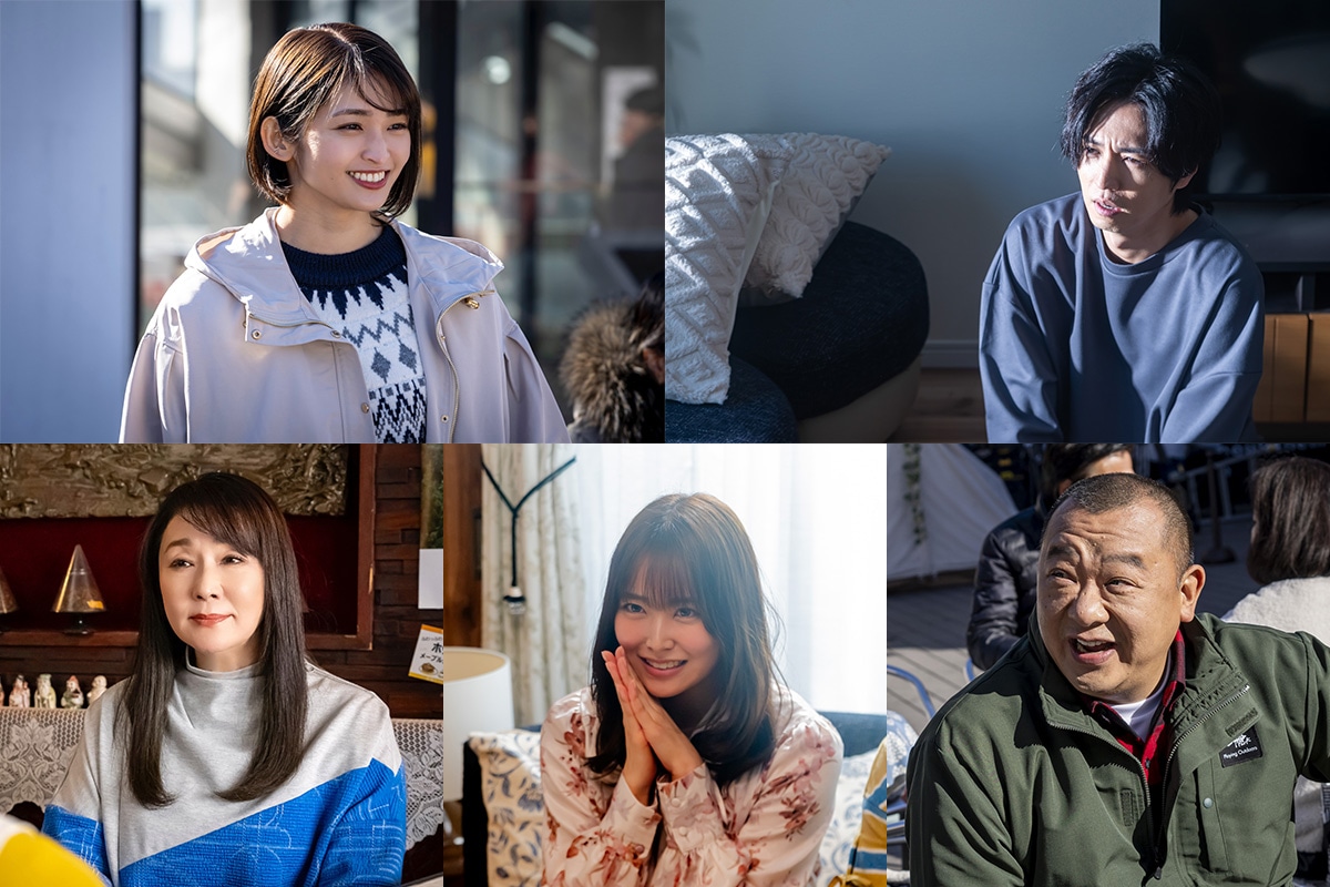 「極限夫婦」第2章に出演する（上段左から）岡本玲、桐山漣、（下段左から）浅野ゆう子、白間美瑠、TKO木下。(c)関西テレビ