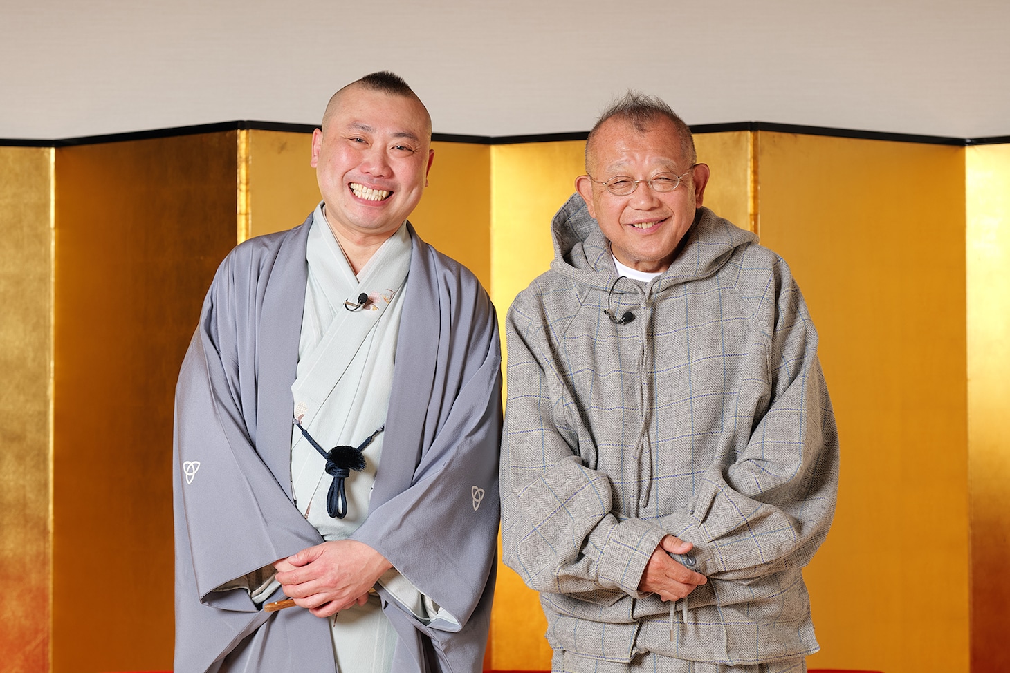 「無学 鶴の間」に出演した（左から）桂宮治、笑福亭鶴瓶。