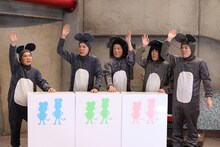（左から）たなチュー、ぴかり、永野ねずみ、伊藤ねずみ、国崎ねずみ。(c)TITAN/TOPICS/フジテレビ