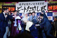 結果発表の様子。