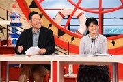 左から東野幸治、中島めぐみアナウンサー。(c)関西テレビ