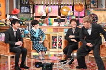 左から羽鳥慎一、ホラン千秋、くりぃむしちゅー。(c)日本テレビ