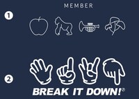 「Member‘s Recital（メンバーズ リサイタル）～メンバーがキーボードで漫才をやるライブ～」オリジナルTシャツのデザイン。