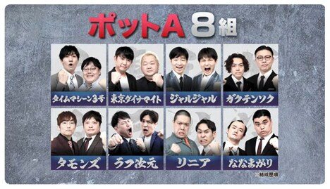 ポットAの8組。