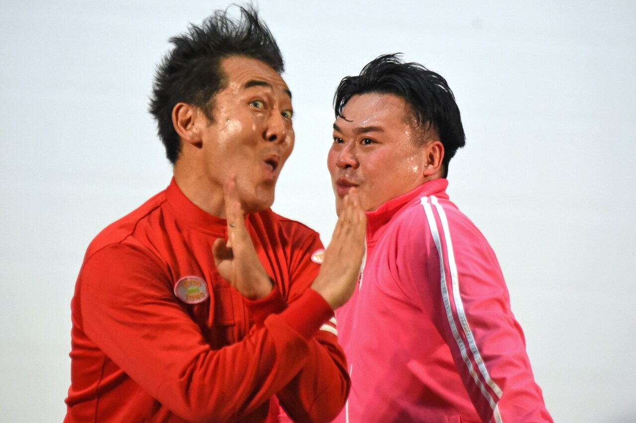 左からテツandトモ・テツ、ちゃんぴおんず大ちゃん。 - ちゃんぴおんず