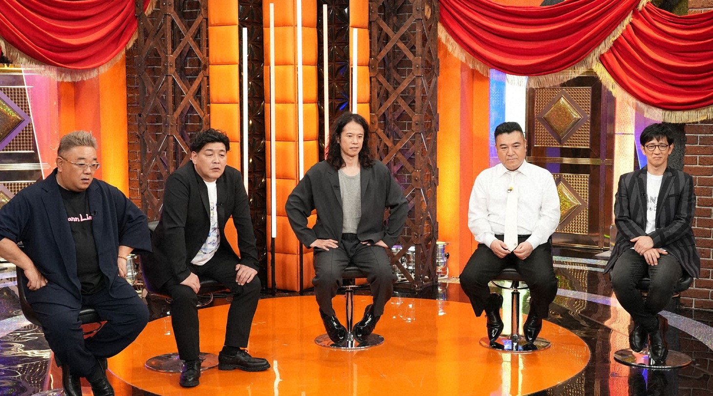 左から、サンドウィッチマン、品川庄司・庄司、アンタッチャブル。(c)テレビ朝日