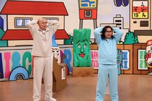 左からあばれる君、ロッチ中岡。(c)関西テレビ