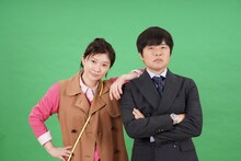 「イップス」に出演する（左から）篠原涼子、バカリズム。(c)フジテレビ