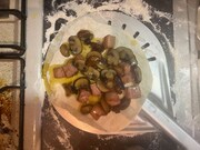 オリーブオイルをかける。