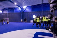 CM撮影中の様子。