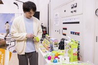 CM撮影中の様子。