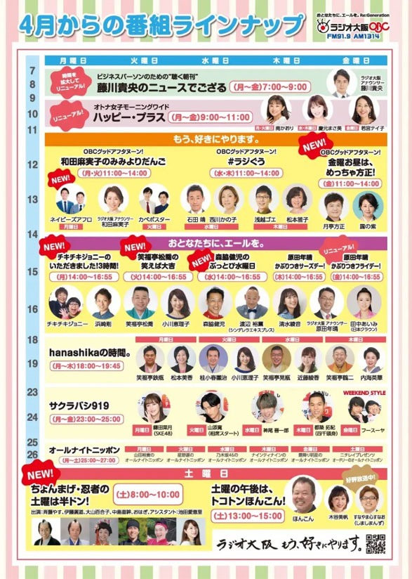 ラジオ大阪新ラインナップ