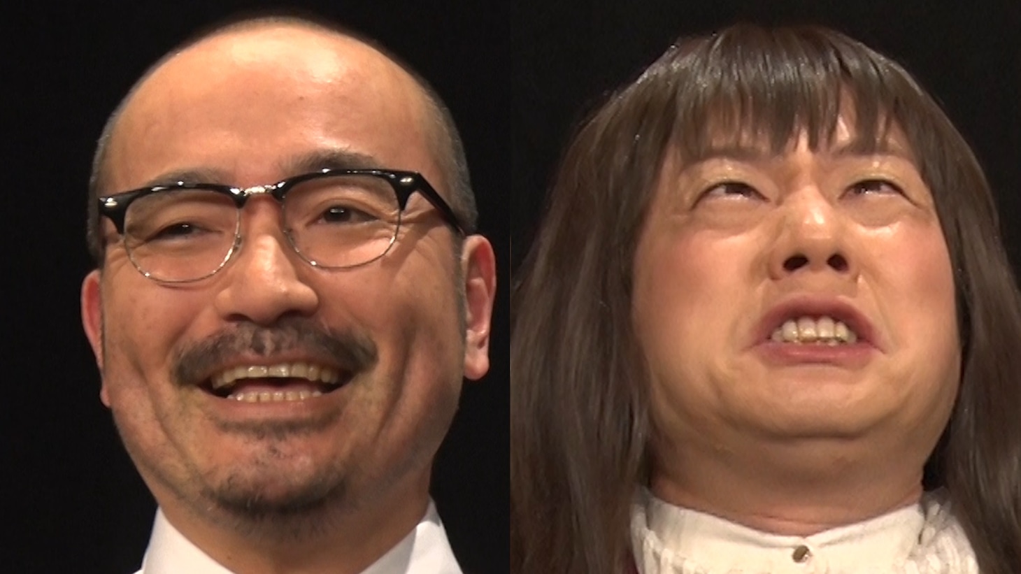 「永野と見る怖いコント」に出演する、かもめんたる。(c)テレビ朝日