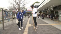 後輩芸人に遭遇するパンサー尾形。