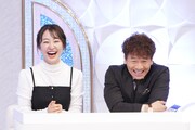 左から、杉原凜アナ、くりぃむしちゅー上田。(c)日本テレビ