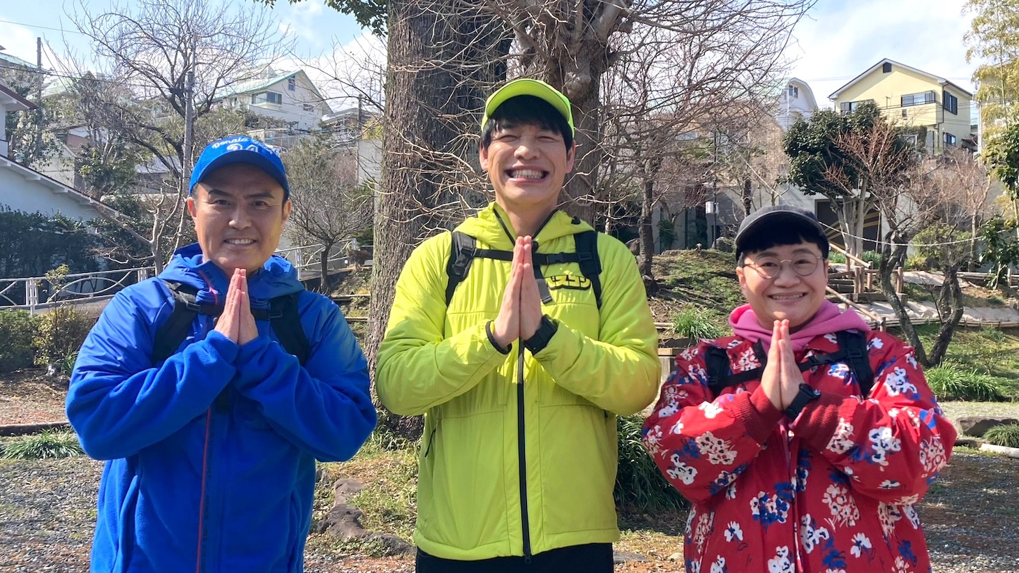 「ベスコングルメ」に出演する（左から）市川右團次、麒麟・川島、ハリセンボン春菜。(c)TBS