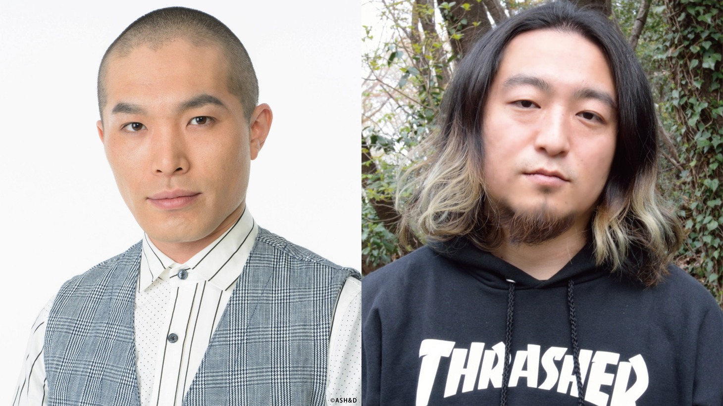 左からラブレターズ塚本、野田慈伸。