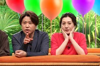 左から、2丁拳銃・川谷、野々村友紀子。(c)フジテレビ