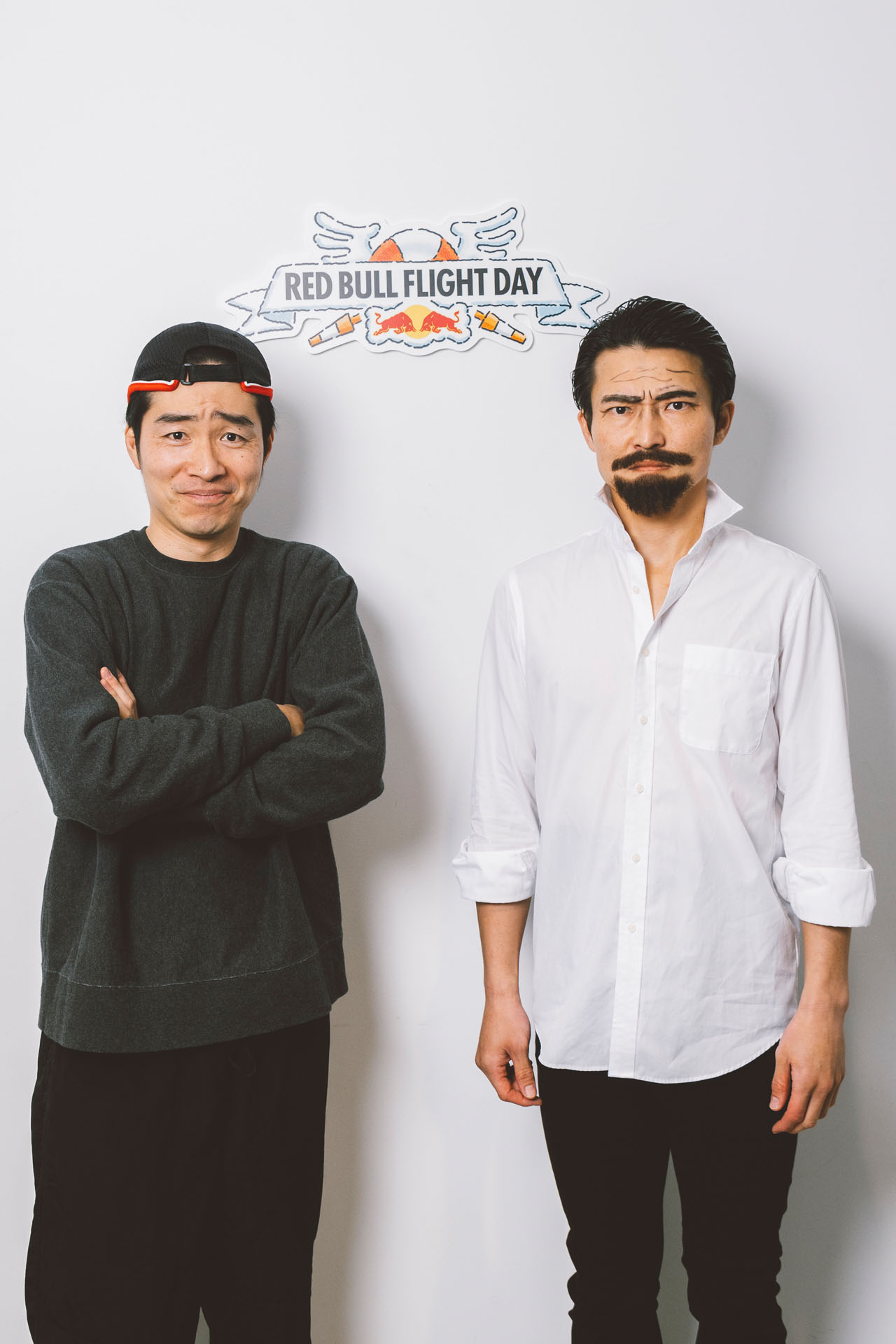 左から、ディレクターの久地々（後藤）と夢なし大学生（福徳）。