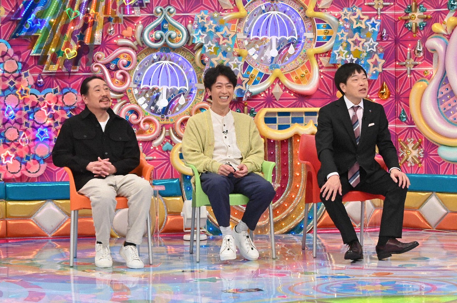 左から、笑い飯・西田、フットボールアワー後藤、蛍原徹。(c)テレビ朝日