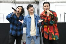 左から見取り図・盛山、NON STYLE石田、アケガラス・King Boy。