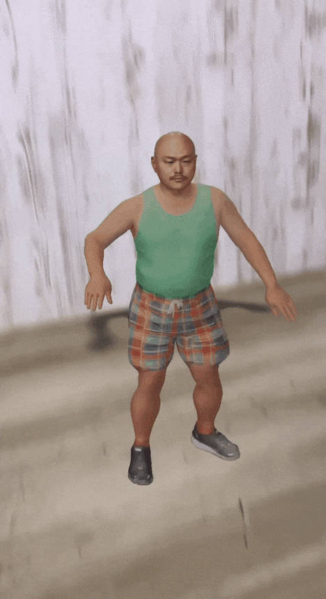 安田大サーカス・クロちゃんの3Dアバター。