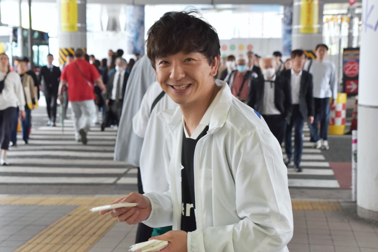 TBSラジオのポケットティッシュ6543個配布！向井も怪奇もガンガン配った