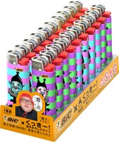 BICライターと野性爆弾くっきー！コラボ商品「魔火（マビ）ライター」。