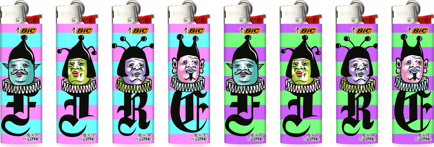 野性爆弾くっきー！デザインのキャラ・魔火（マビ）のライター。