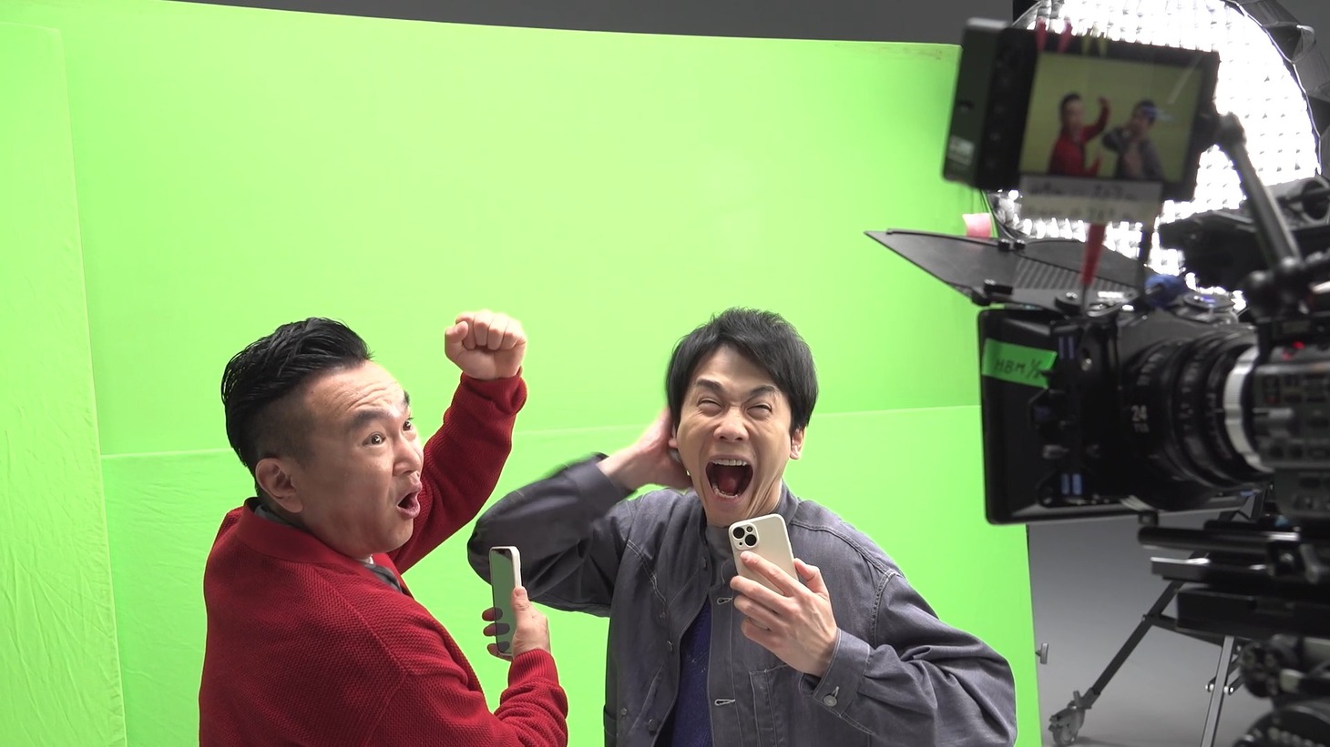 「ラストウォー：サバイバル」CM撮影中のかまいたち。