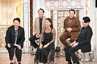 前列左から、有吉弘行、みちょぱ、平成ノブシコブシ吉村、後列左から、アンガールズ田中、はなわ。(c)TBS