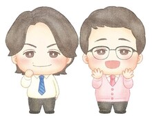 「Sketch Yoshimoto」マヂカルラブリーのイラスト。