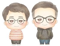 「Sketch Yoshimoto」シソンヌのイラスト。