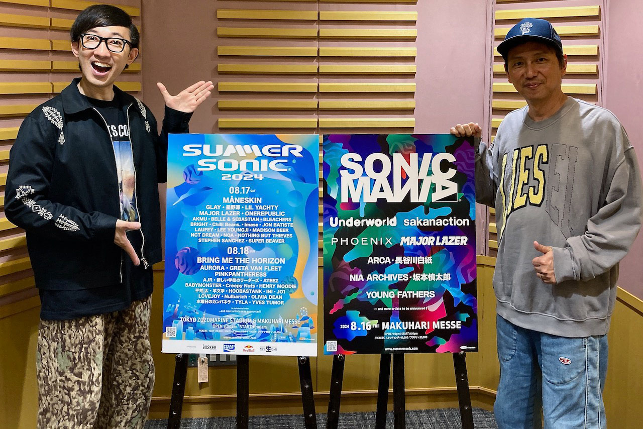 こがけんとクリエイティブマン・プロダクションの清水直樹氏。