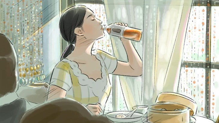 2010年に放送されたCM「ごはんの幸福・小籠包」編のイラスト。