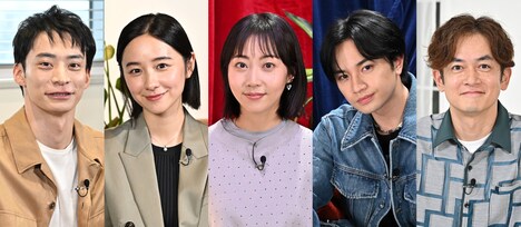 VTRゲストの（左から）入江陵介、堀田真由、木南晴夏、中島健人、なすなかにし那須。(c)TBS