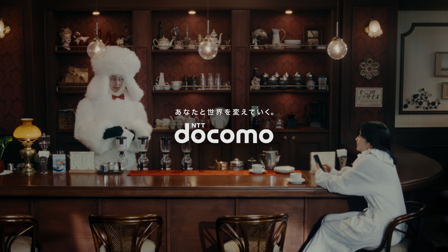 Webドラマ「喫茶ピクセル」のワンシーン。