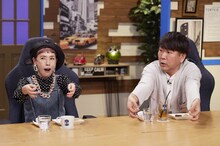 久本雅美とFUJIWARA藤本。(c)ABCテレビ