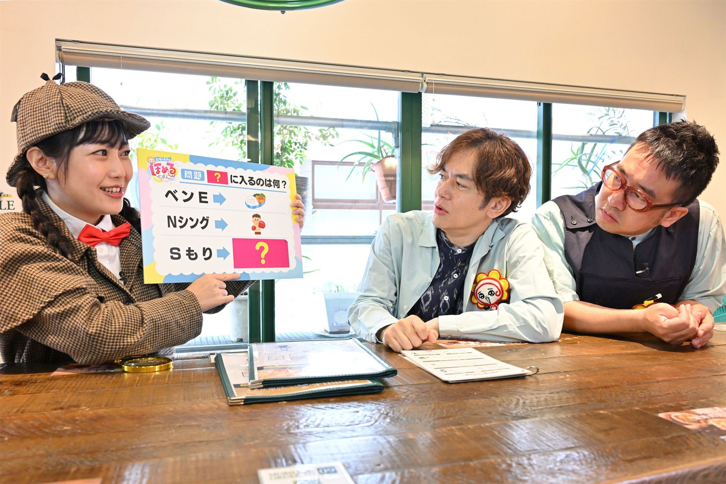 アルミカン高橋の「あさから脳トレ！しらべるちゃん」のコーナーの様子。(c)MBS