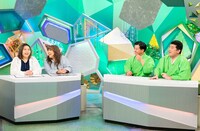 「やすとものいたって真剣です」にスタジオ出演する（左から）海原やすよ ともこ、すゑひろがりず。(c)ABCテレビ