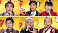 「千鳥の鬼レンチャン」SPに出演する（上段左から）キンタロー。、いっこく堂、沙羅、（下段左から）彩青、Mr.シャチホコ、中村素也。(c)フジテレビ