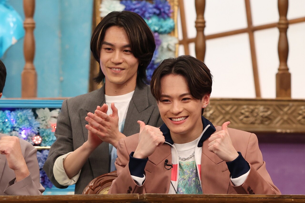 左から、松田元太、松倉海斗。(c)フジテレビ - さや香やくりぃむ