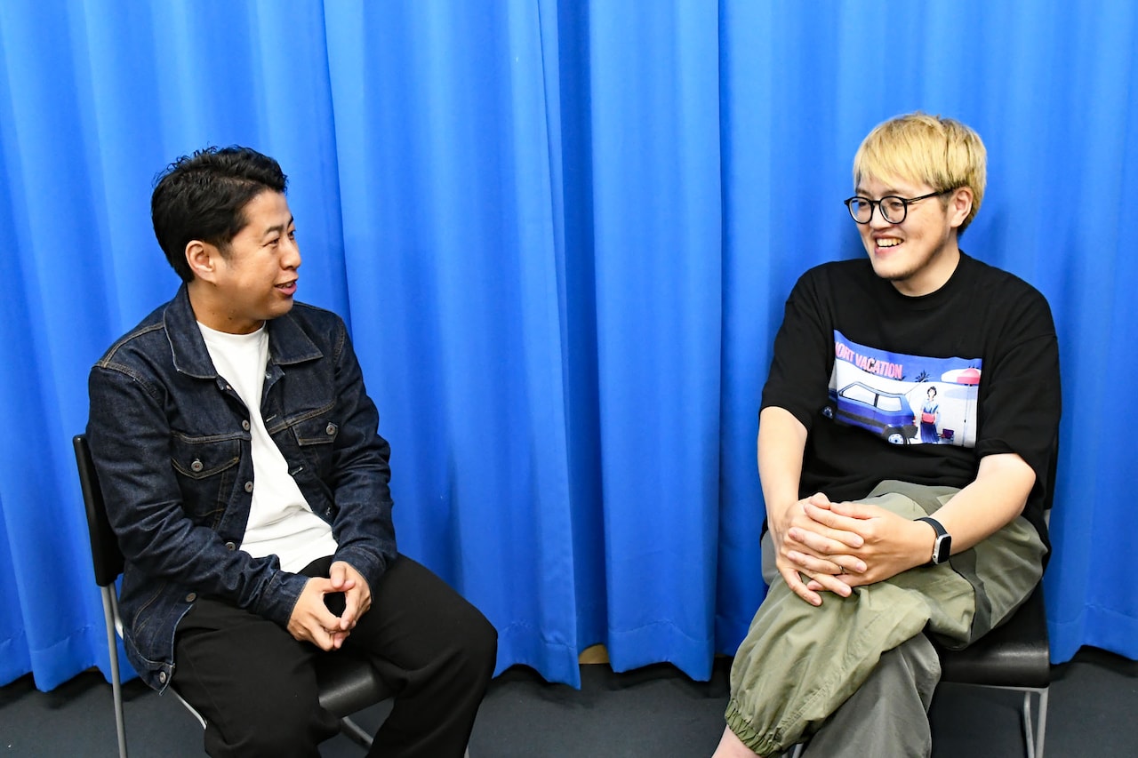 ウエストランド井口と飯塚大悟。