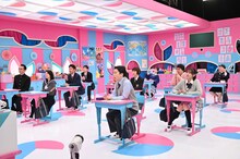 マヂカルラブリー村上、ラパルフェ都留、やす子らが出演する「呼び出し先生タナカ」のワンシーン。(c)フジテレビ