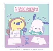 らじおんチャンとポチャッコが共演したイラスト。