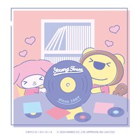 らじおんチャンとマイメロディが共演したイラスト。