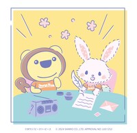 らじおんチャンとメルが共演したイラスト。