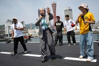 ブレイキンに参加するゆりやんレトリィバァ。(c)Jason Halayko／Red Bull Flight Day