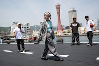 ブレイキンに参加するゆりやんレトリィバァ。(c)Jason Halayko／Red Bull Flight Day