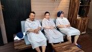 左から矢野勝也、ナインティナイン岡村、兵動大樹。(c)テレビ大阪